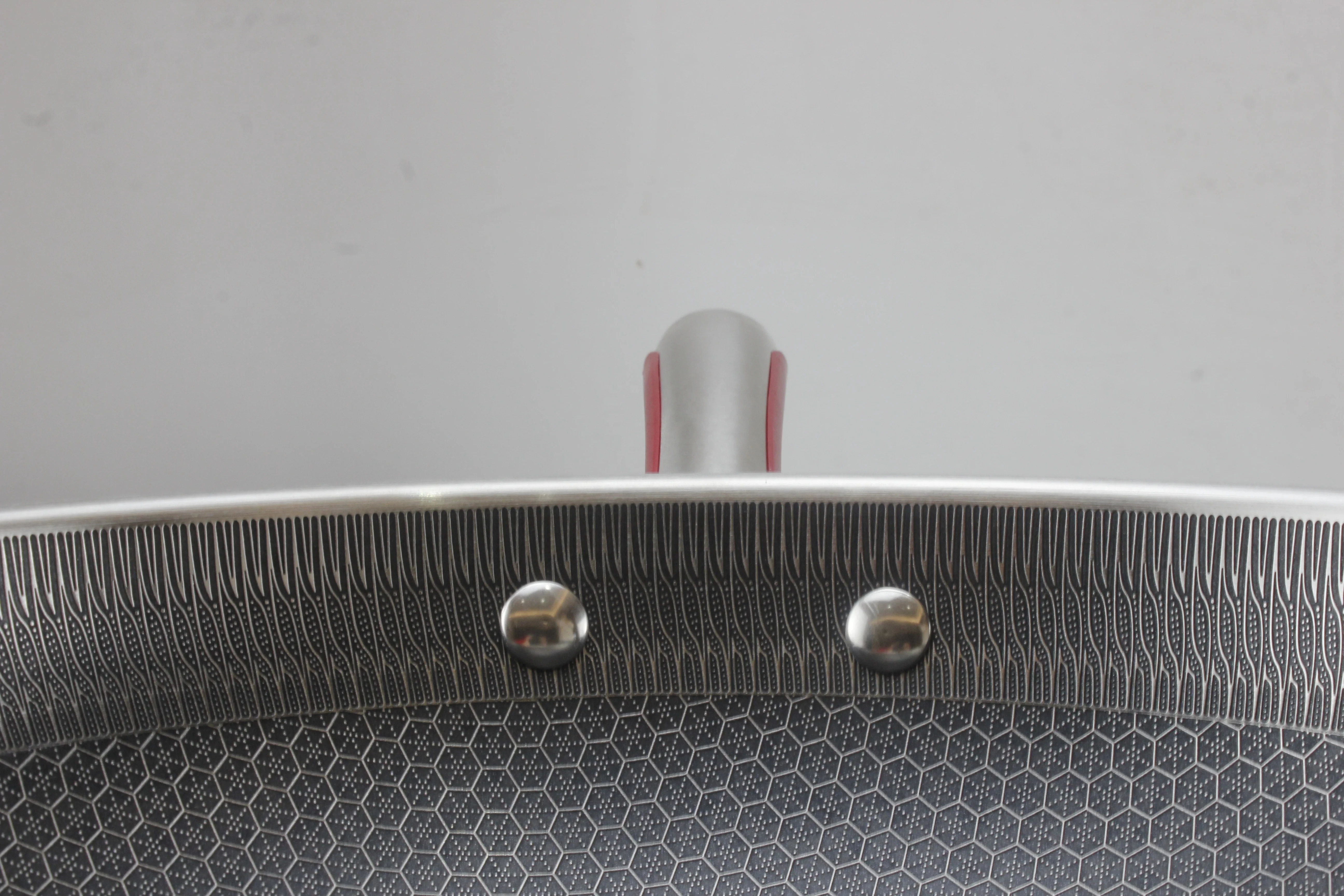 Honeycomb wok pan stainless steel 304 cookware frying pan 32cm nonstick pans