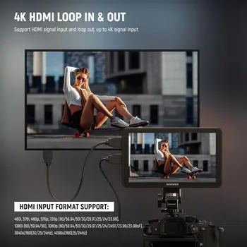NEEWER F700 7" Camera Field Monitor, 2000nit HD 1920x1080 IPS Touch Screen With 3D LUT, 4K Loop In/Out With Peak Focus product image