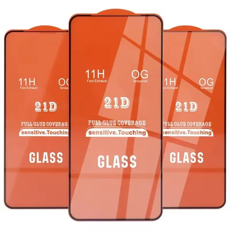 HD Clear 11H OG Tempered Glass Screen Protector Full Glue 21D Glass for Infinix Hot 8 10 9 30 20 11 12 Mobile Phones