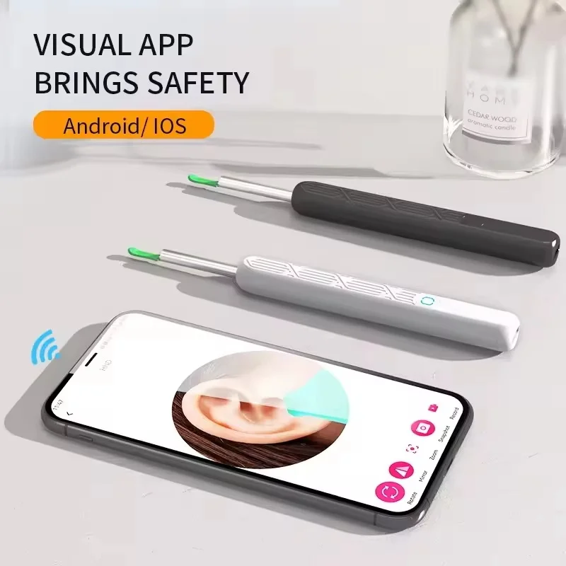 NE3-H Smart Wireless Ear Wax Remover Luminous Otoscope Visual Ear Cleaner HD Visual Ear Sticks Endoscope with Mini Camera