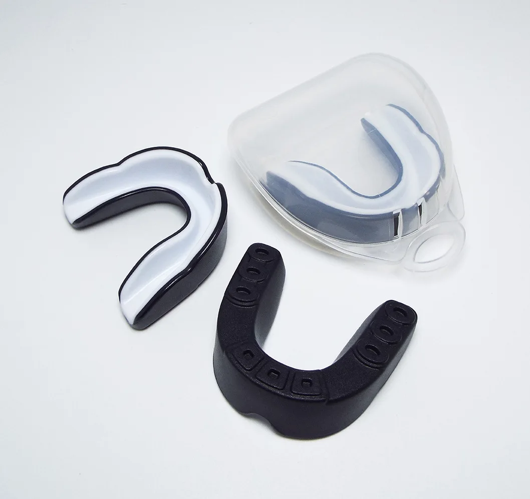 Wholesale high quality boxing basketball soccer sports double colors food grade EVA teeth protect braces