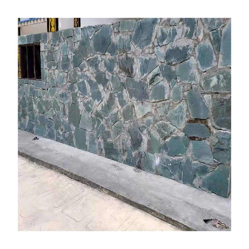 China Green Quartz Natural Face  Natural Wholesale Villa House Wall Tile Decoration