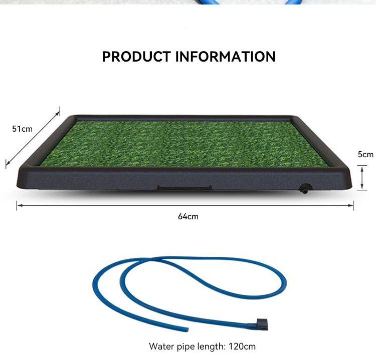 Hot Sale Large Artificial Grass Dog Pet Toilet With Drain Pipe Easy to Clean Potty Tray for Dogs Pet Training Supplies manufacture