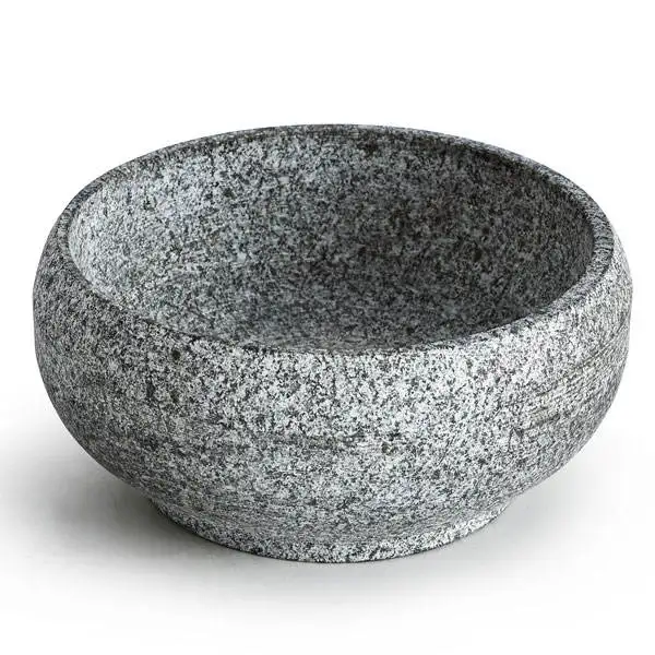 Japanese Korean Kitchen Cooking Pot Bibimbap Dolsot Hot Granite Stone Bowl Natural Stone Mixing Bowls for Soup Rice Stew
