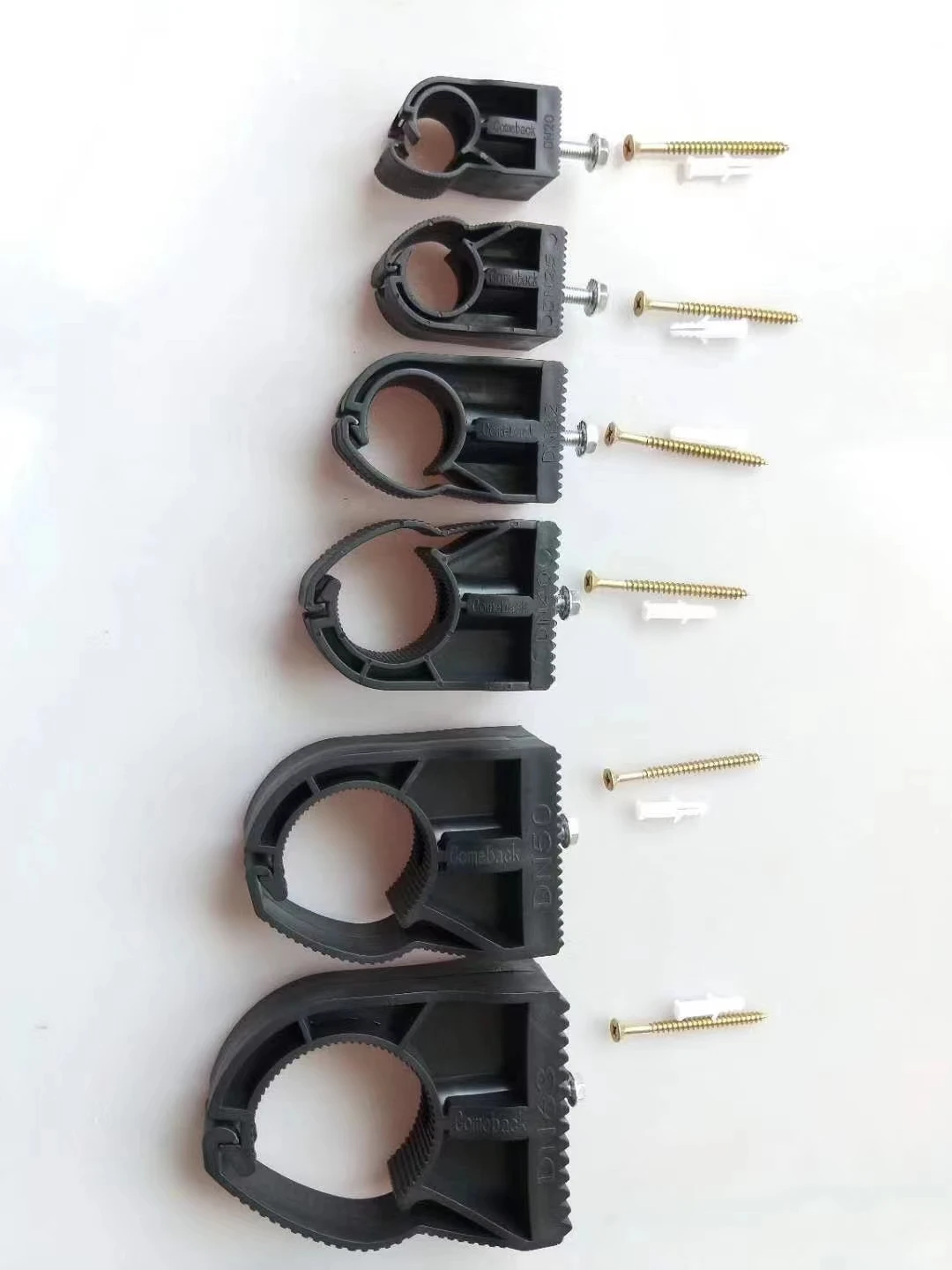 DN20-DN100 Factory Clamp Mounting Bracket Plastic Pipe Clip Pipe Holder Clamp for Pipe Fittings Plumbing System