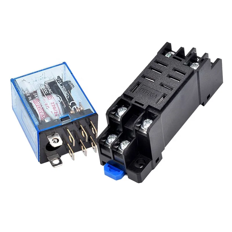 5 個 AC 36V コイル DPDT 8 ピン赤色 LED パワーリレー、ソケット付き