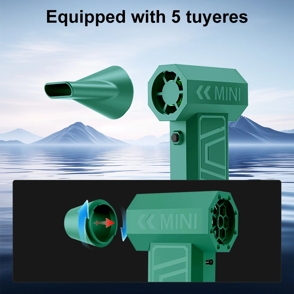 Mini High-Speed 105000rpm Turbo Fan Brushless Air Duster Dryer Powerful Electric Jet Blower for Car Cleaning - view 5