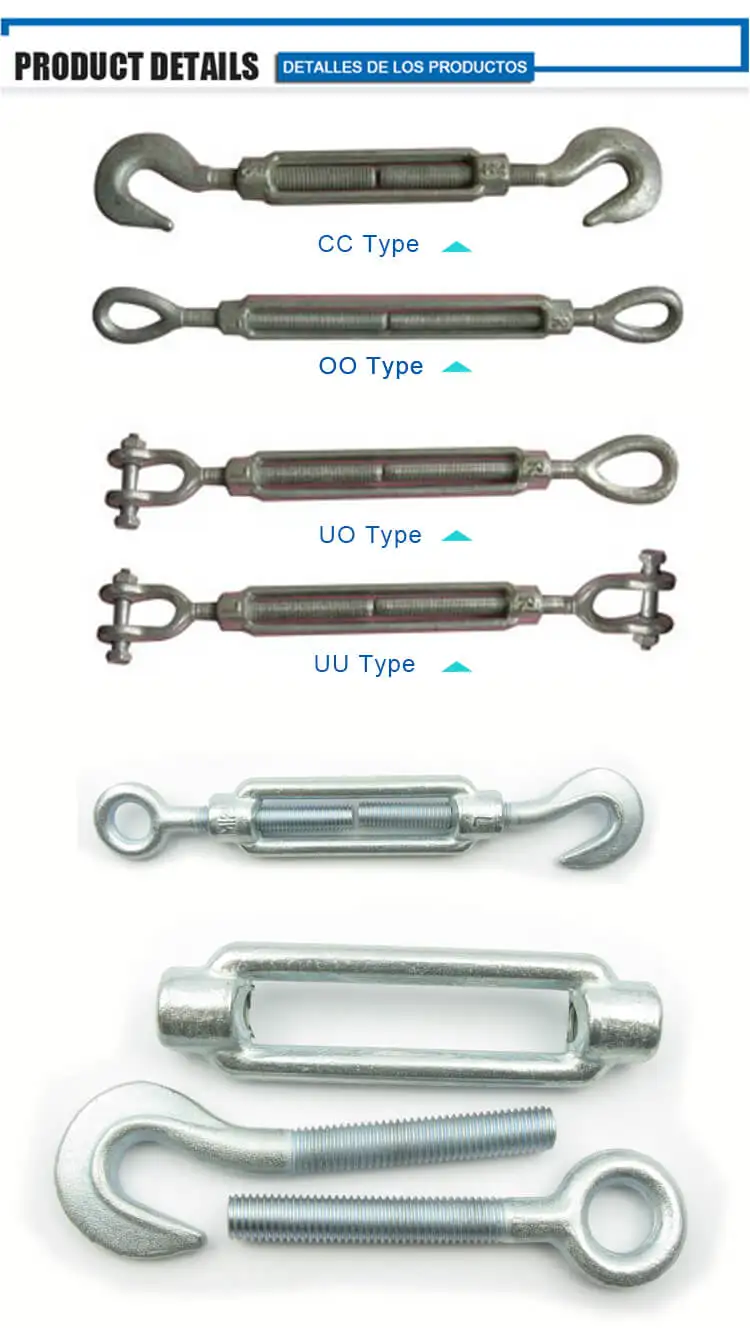 Turnbuckle Galvanized Rigging Hardware Tension European Jaw-jaw Close ...