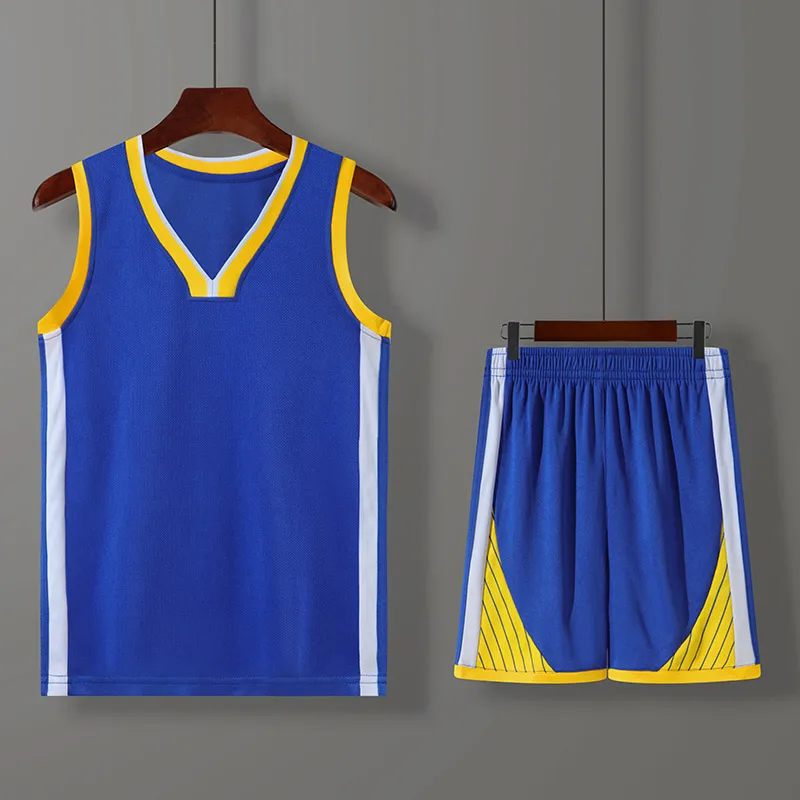 Plain Basketball Jersey Blue-Red-Yellow