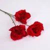 Rosa Diamante de 3 Cabezas [Roja] (Sin Hojas)