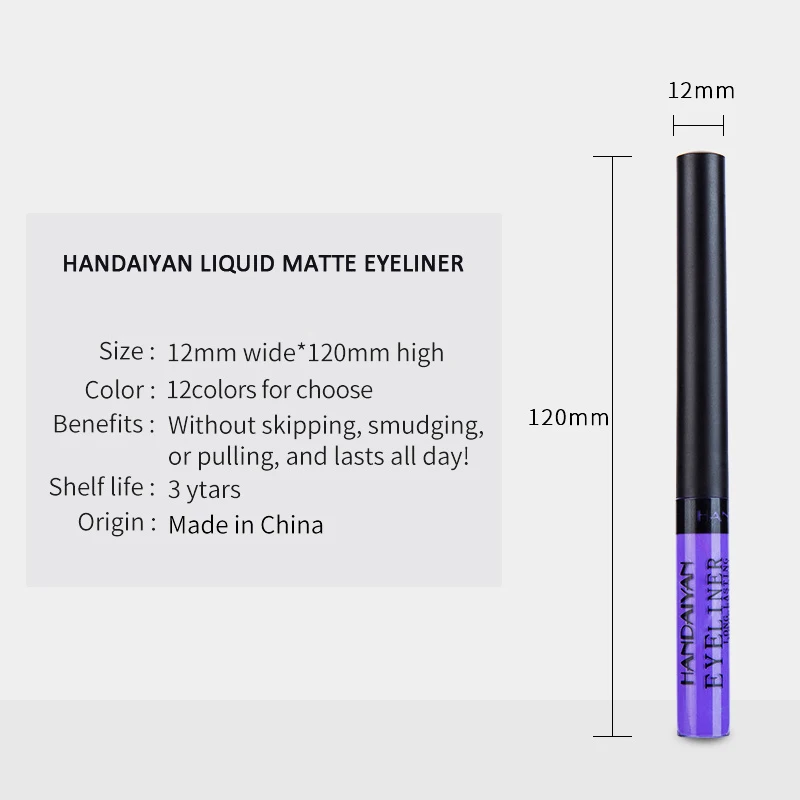 
 12 видов цветов Подводка для глаз быстросохнущая долговечная не Цветущая матовая подводка для глаз Яркая блестящая жидкая подводка для глаз Косметика по индивидуальному заказу  