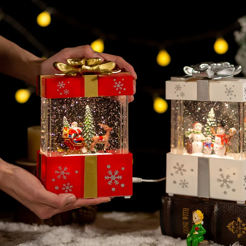 Creative Christmas Gift Box - Music Light USB Crystal Ball