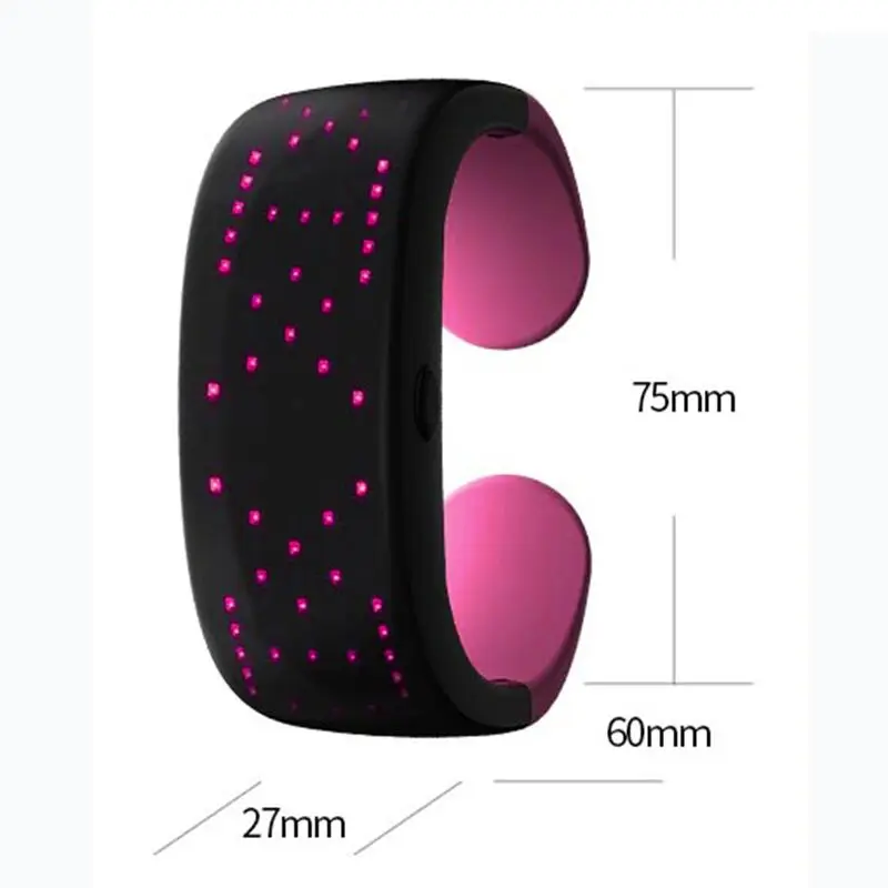 Luminous LED Display Wristband Armband Colorful Dynamic Sports Bracelet for Night Running Riding Christmas Party 140 LED Beads
