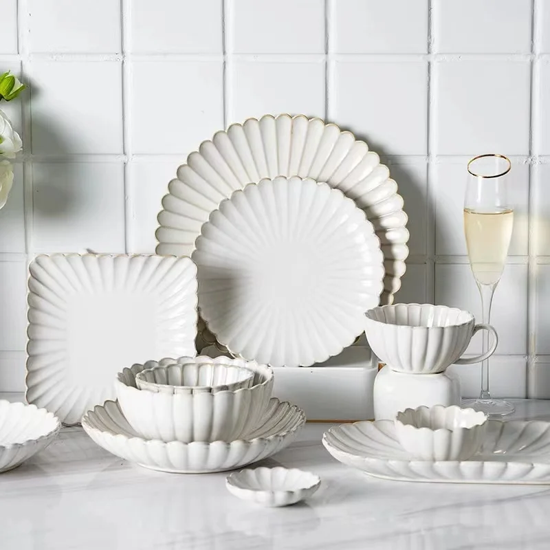 Restaurant Dishes Plates Set Porcelain Custom Box Packing Dinnerware