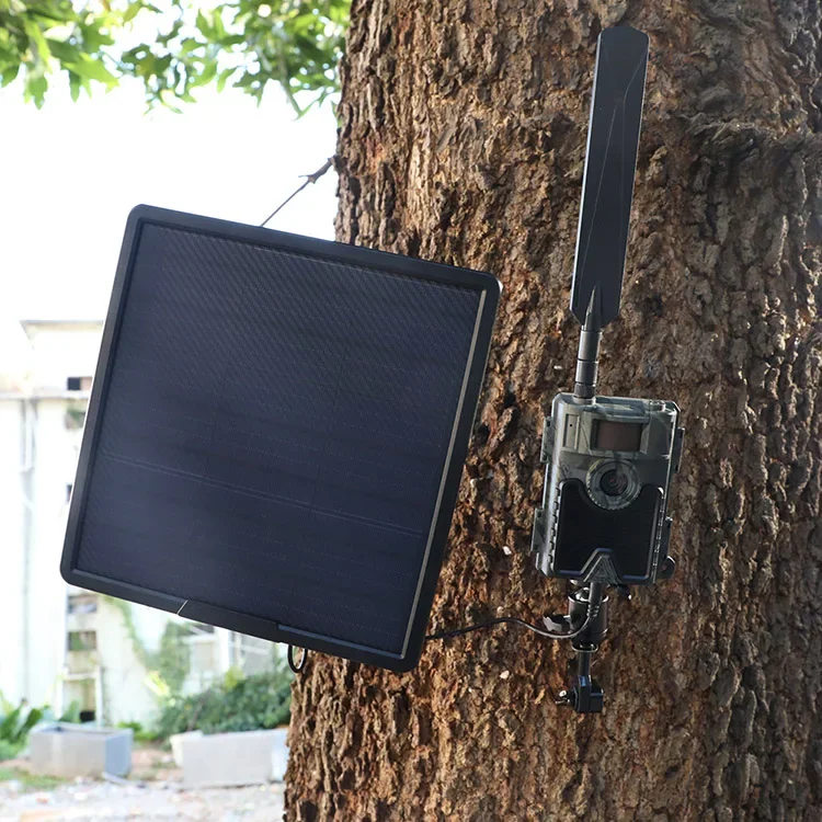 Solar Panel For Game Camera Built In Battery 12v 10w Usb Dc5 Plug