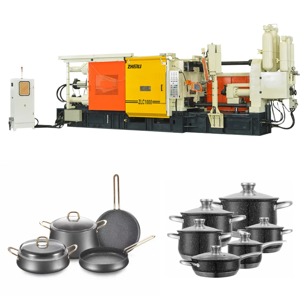 Zhenli Factory High Efficiency Metal Casting Machinery Aluminum Cookware Set Die Casting Machine 1000T