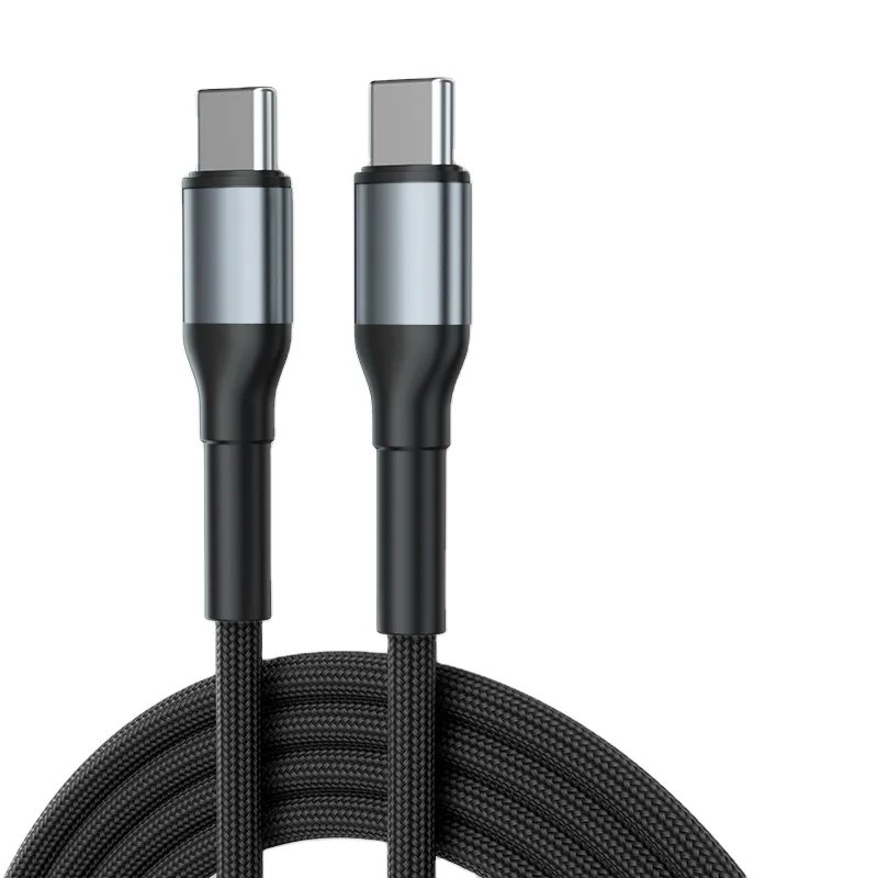Nylon Braided 3A USB C to Type C PD 60W Fast Charging Cable High Quality PD Charger Data Cord 20V 3A Charging Line Support OEM
