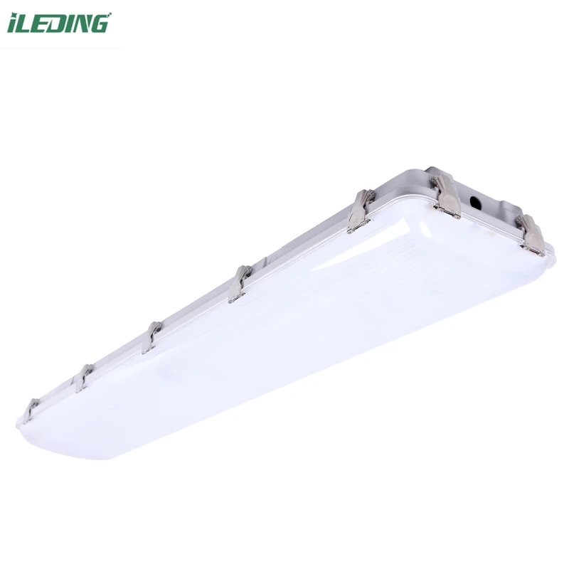 Industrial Sensor Control Led Linear Vapor Tight Warehouse Light Fixture 100W 85W 75W 65W