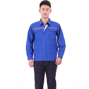 Personalized 100% Cotton Long Sleeve Work Clothes Breathable Uniform Wholesale Mens Workwear Set