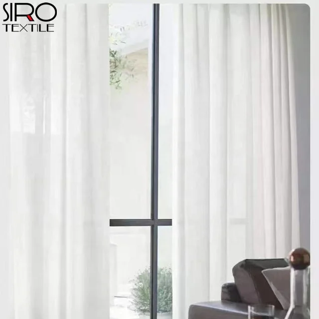 One Way Vision One Insulation 100% Polyester Woven White Sheer Fabric for Sheer Curtain and Voile Curtain