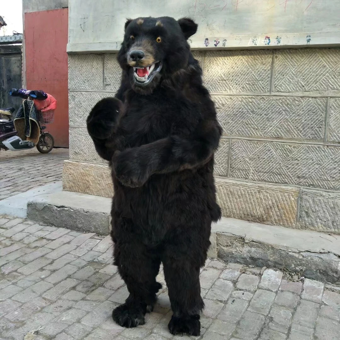 Large Size Black Bear Christmas Decorations - Outdoor Plush Oem