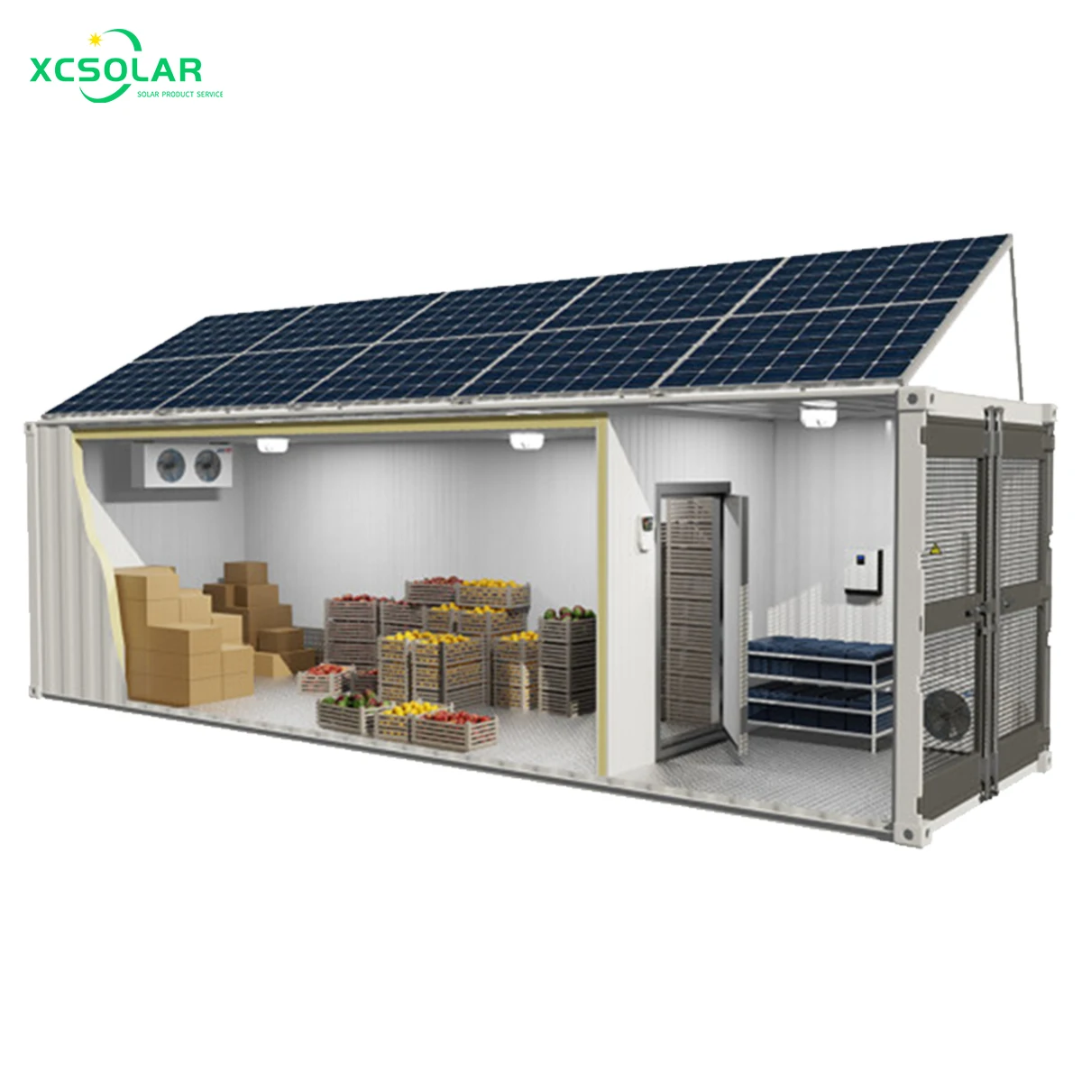 Solar Photovoltaic System 50KW 100KW 300KW 500KW 1MW 2MW Solar Powered Cold Room For Fish And Meat