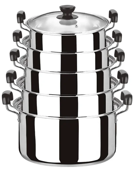 Набор кастрюль из 5 предметов с ручкой нержавеющей стали по низкой