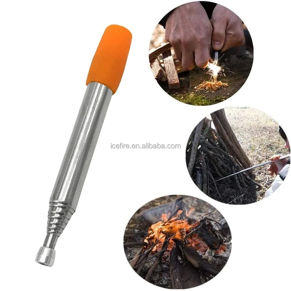 Outdoor Cooking Blow Fire Tube Portable Camping Fire Pipe Survival Tools Portable Fire Starter