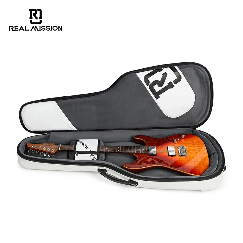 Iris-E Real Mission Guitar Case Bag Waterproof Oxford Fabric 30mm padding velvet bass bags customization  electric guitar bag manufacture