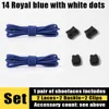 14 Royal blue with white dots