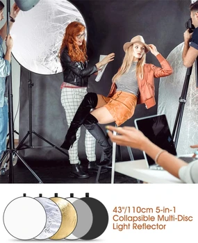 Godox 43 Inch 110cm Collapsible 5-in-1 Multi-Disc Photo Photography Reflector With Bag for Studio and Outdoor Photography detail image
