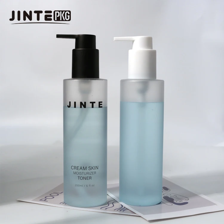 Custom 30ml 100ml 200ml 250ml PET Cosmetics Plastic Frosted Clear Bottle With Different Lotion Oil Pump  Fine Mist Spray Bottle