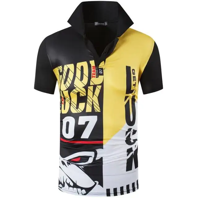 High Quality Custom Sublimation Printing Polyester Men Short Sleeve Quick Dry Sports Golf Polo T Shirt