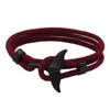 Wine red rope and black fish tail 15