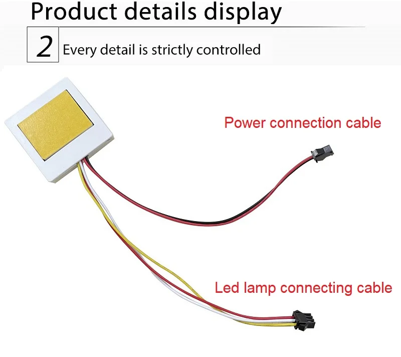 Low Price Hot Sell Square Single Key Single Double Color Led Light Dimmer Capacitive Sensor Mirror Touch Switch factory