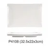 P41081 Assiette à sushi rectangulaire Magnolia de 3 pouces