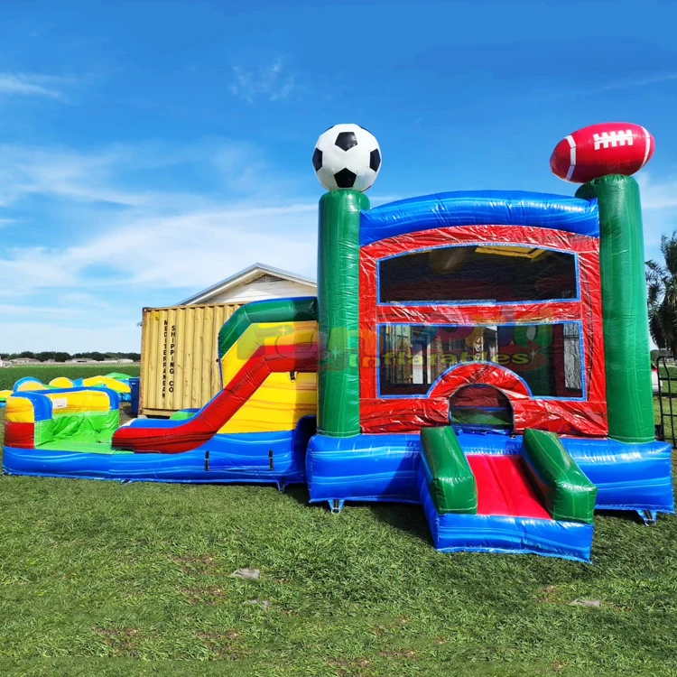 Commercial Inflatable Water Slide for Adults Kids Outdoor PVC Bouncy Castle  Blower Giant Jumper Bouncer Pool Slider-on Sale