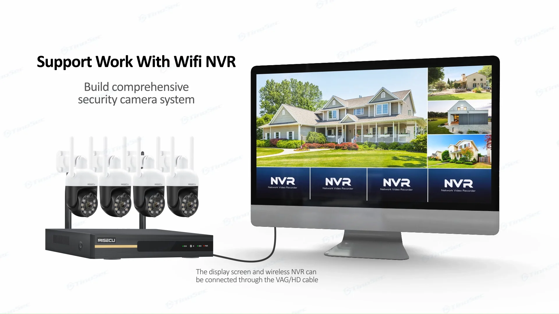 8 Channel Wifi Security Camera 4k Ai Security Cctv Camera System Day And Night Vision Home