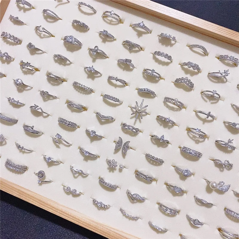 Cheap Jewelry Gold Silver Rose Gold Plated Finger Rings Wholesale Bulk