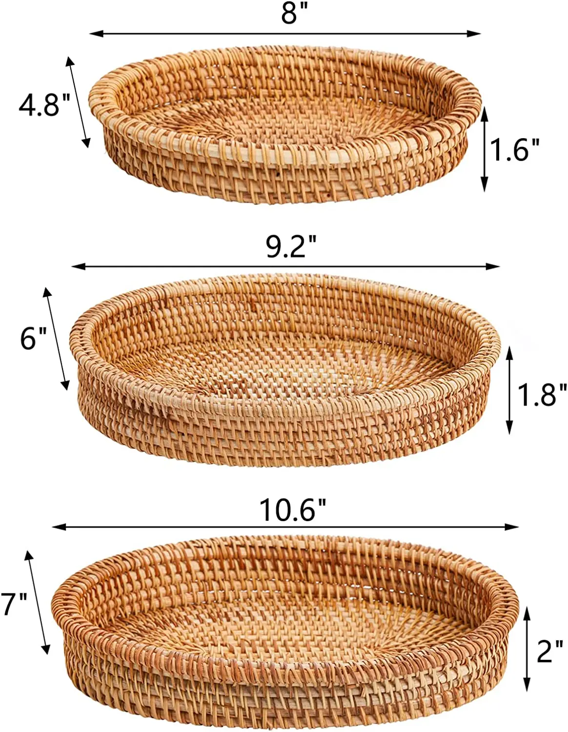 Top Shopping Rattan Bread Baskets,Natural Handmade Woven Fruit Baskets