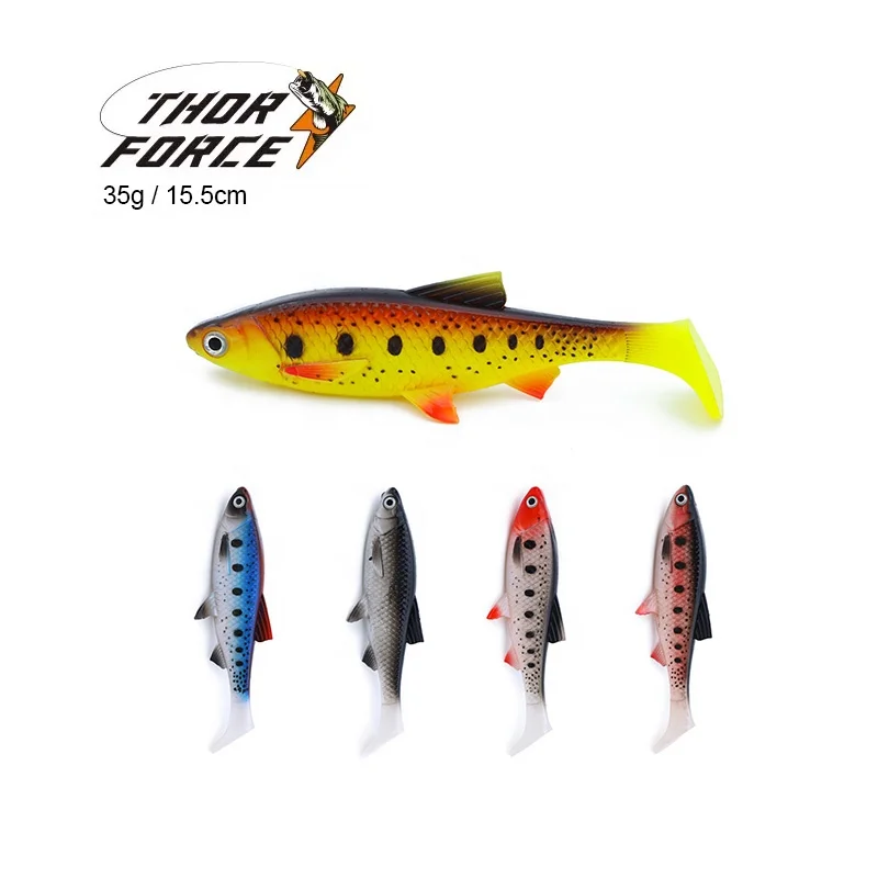 THORFORCE Artificial Environmental Friendly Material Soft Bait 15.5cm 35g T Tail Bionic Fishing  Soft Lure