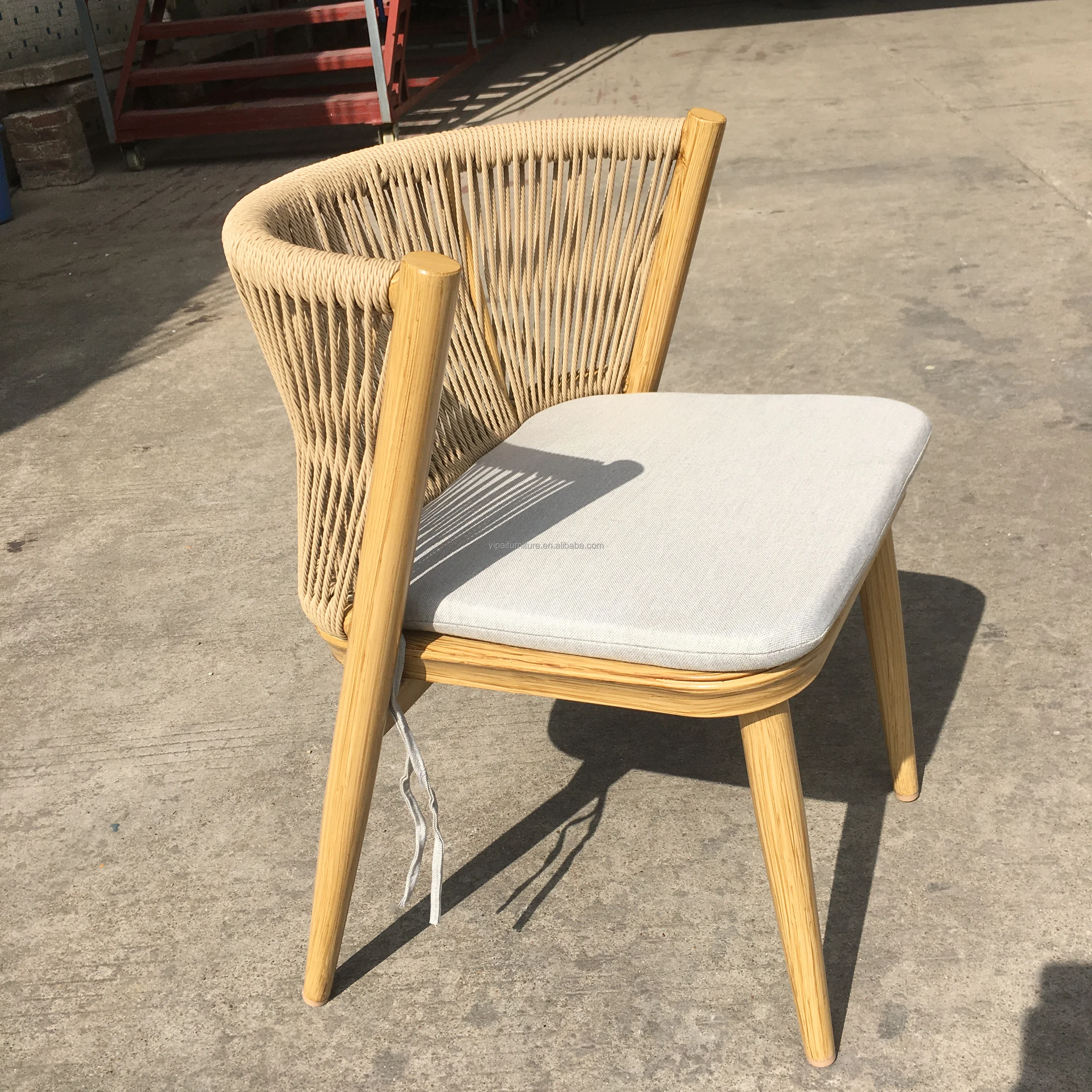 Современное уличное алюминиевое плетеное кресло, уличное плетеное кресло из ротанга, стул для бистро, кофе, уличное кресло, плетеное кресло с веревкой