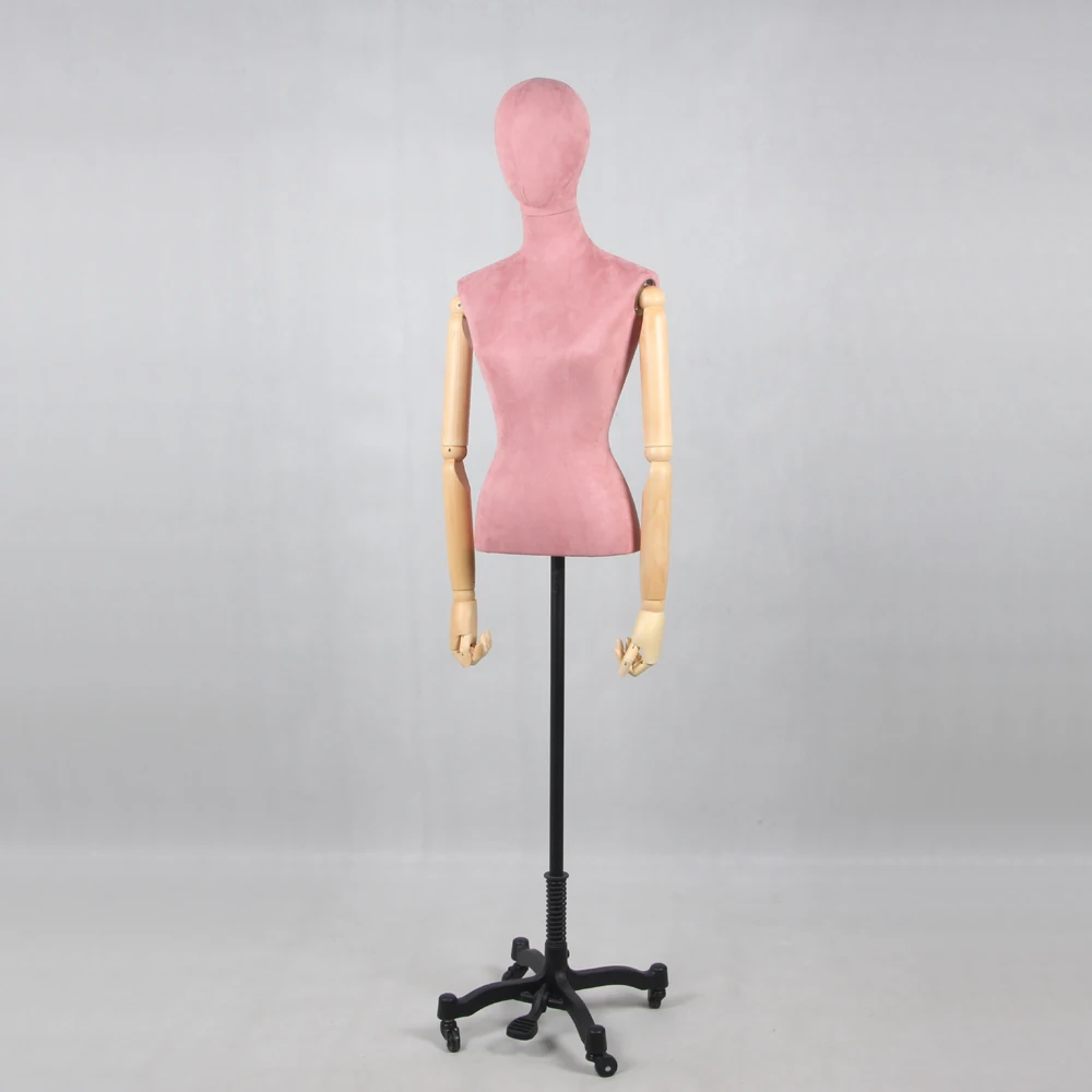 advantages plastic fabric half body female model adjustable tailor dressmaker  mannequin torso for sale