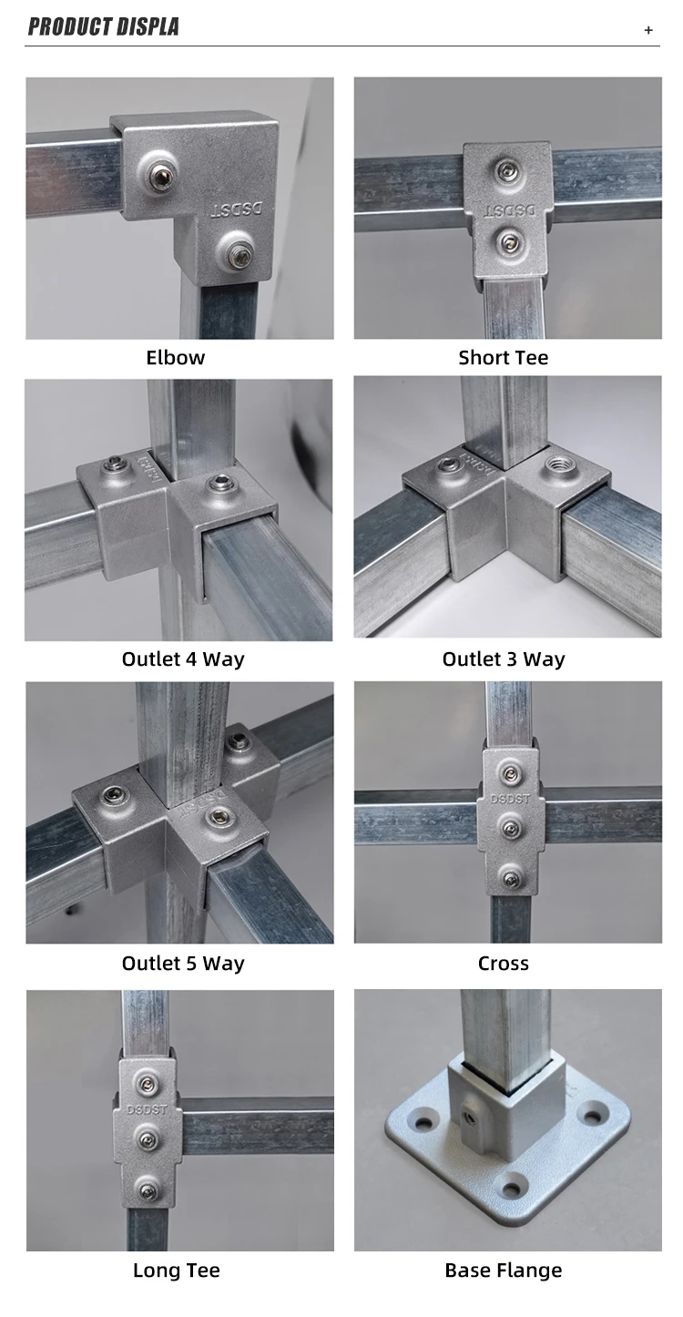 INOX Fittings For Square Tubes | Stainless Steel Railing Connectors