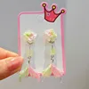 Lolita pink-green fishtail ear clips