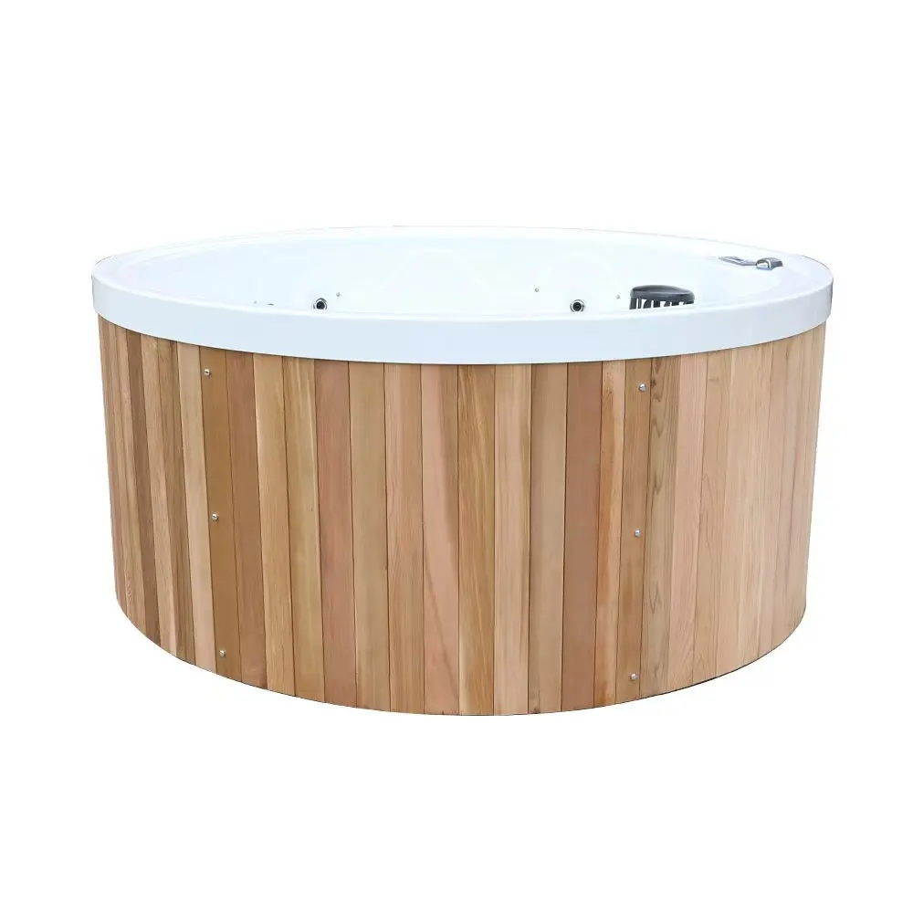 Round Shape Hot Tub Spa with 22 Massage and Air Bubble Jets and 3 KW Heater for 6 Persons