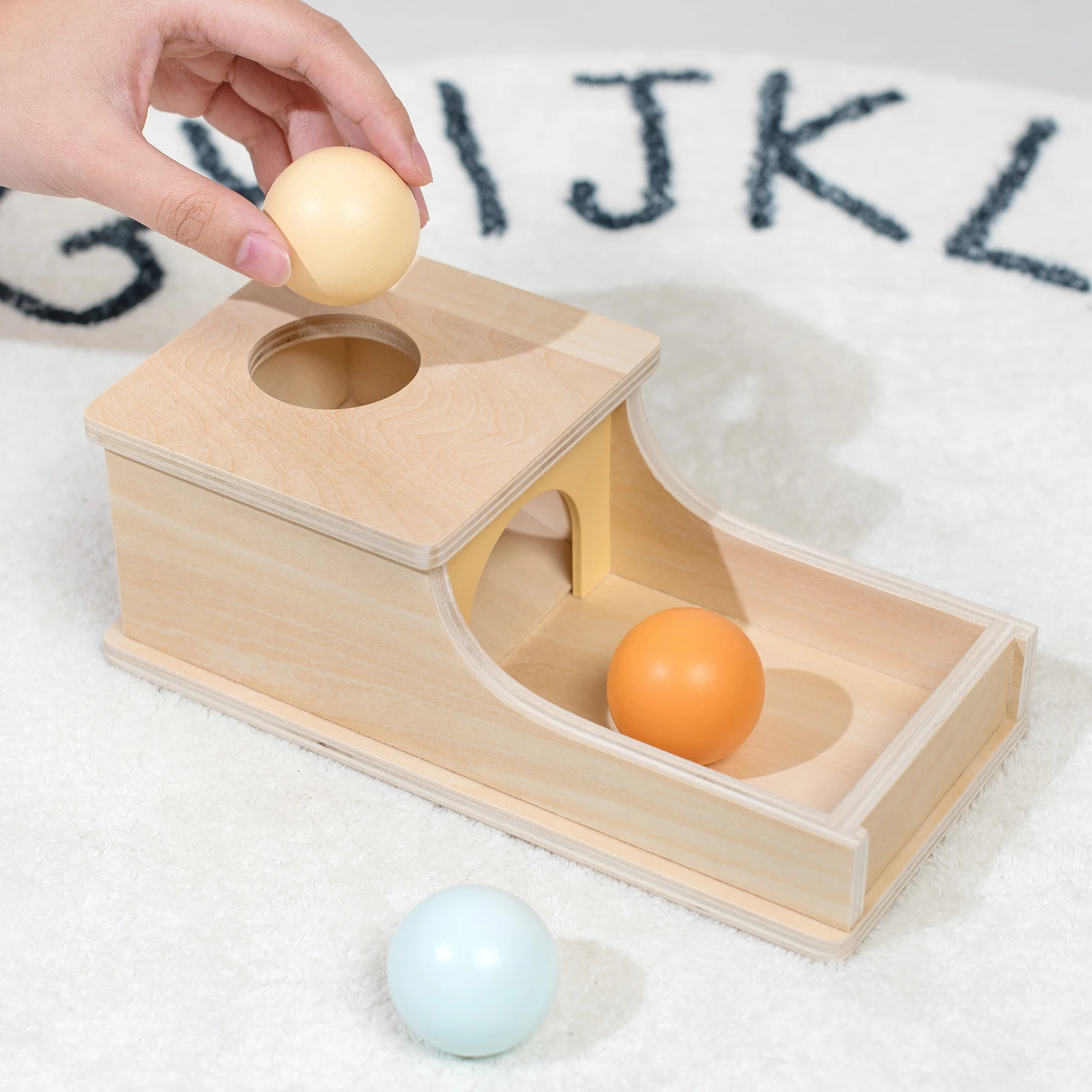 Montessori Wooden Permanent Target Box For Early Childhood Education