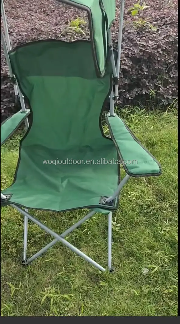 Woqi Portable Camping Chair Beach Chair With Canopy Shade Folding Lightweight Portable Fishing