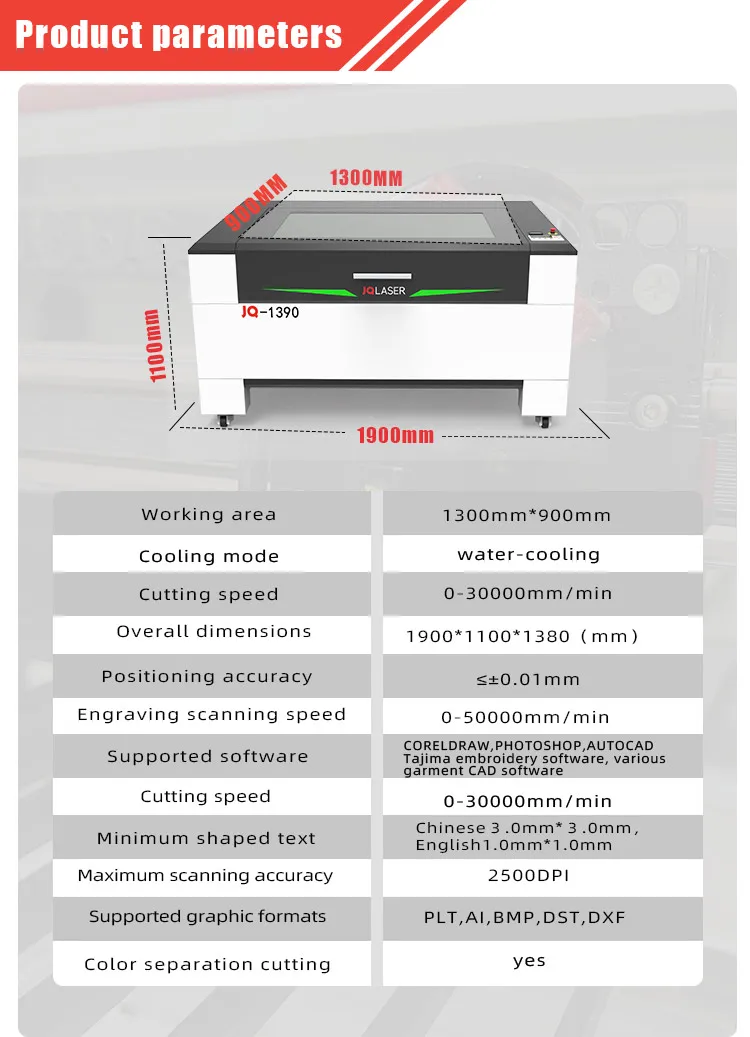 JQLASER 1390 9060 1810 1610 Co2 laser engraving machine laser cutting machine for wood boards acrylic boards