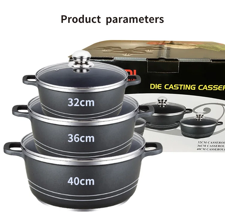 Aluminum Cooking Pot Nonstick Cookware Set Household Induction Soup